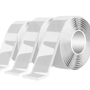 纳米胶强力无痕双面胶高粘度固定墙面不留痕胶贴墙专用不伤墙胶带透明双面贴胶布手工大卷胶纸粘性强地毯胶