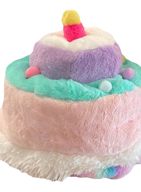 生日礼物女玩偶生日蛋糕粉色35cm
