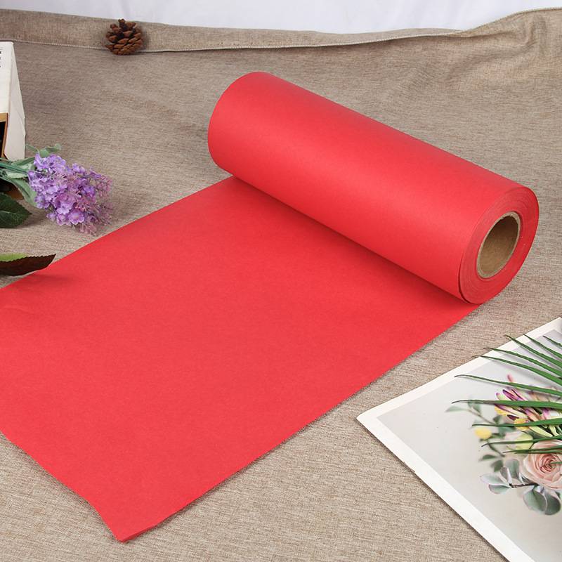 牛皮纸卷防水防油80g包装纸纸垫包装材料红色饰品打包白色粉色