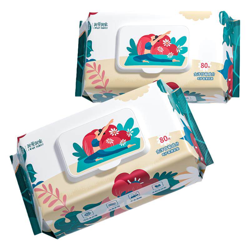 特价洋甘菊婴儿湿巾手口屁可用新生幼儿宝宝家庭实惠装80片大包装