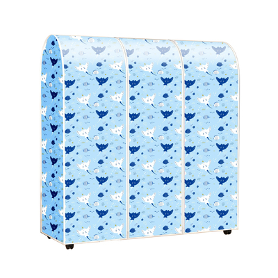 卧室落地衣架防尘罩全封闭家用双杆衣帽架遮灰罩盖布挂衣架套罩子