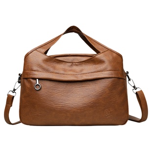 软皮女士斜挎包休闲简约风手提包女单肩包大容量轻便通勤包小方包