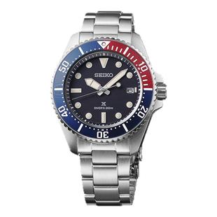 SEIKO精工手表男太阳电能潜水腕表拼色运动防水石英表 新年礼物