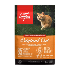 臻选Orijen原始猎食渴望猫粮成幼猫粮原味鸡肉5.4kg最近效期26/11