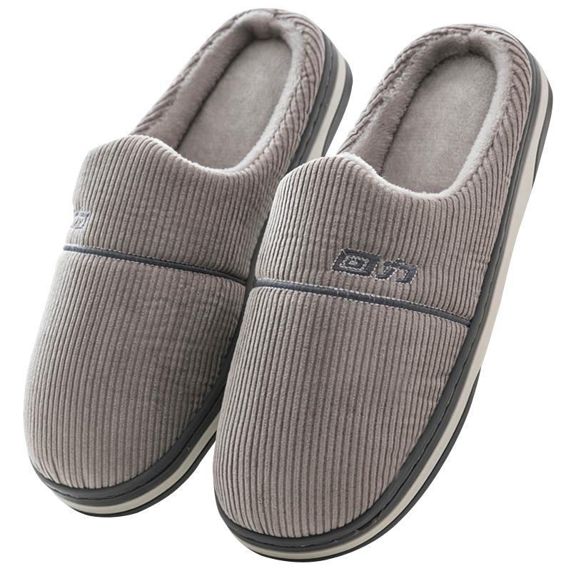 回力棉拖鞋男秋冬季室内家居厚底保暖防滑居家情侣家用毛绒棉鞋女