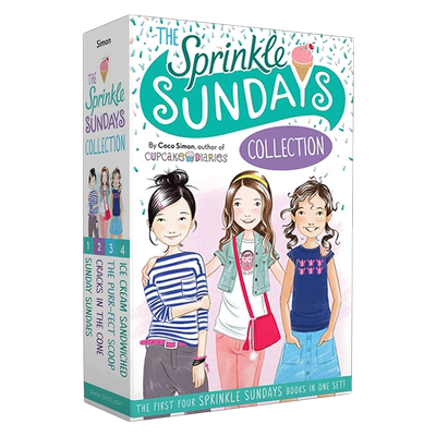 英文原版 The Sprinkle Sundays Collection 周末甜蜜日4册套装 儿童英文小说阅读章节书 闺蜜姐妹校园友情青春 英文版 进口英语