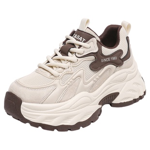 星期六老爹鞋女2025秋冬季厚底休闲运动鞋小个子增高鞋显脚小女鞋