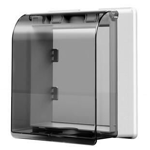 86型明装插座防水盒卫生间明线防溅水插座盒加高防水罩保护罩盖