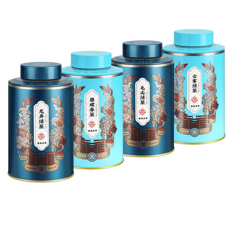 春秋农哥四大绿茶茗茶组合装茶叶
