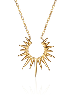 金色太阳项链女款2025新款精致