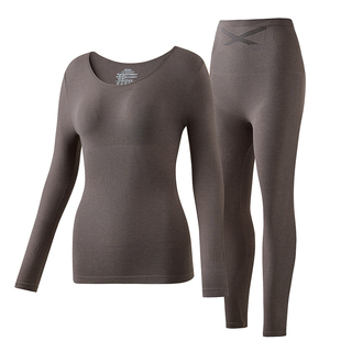 保暖内衣女羊绒发热修身显瘦纯棉毛衫美体高腰收腹秋衣秋裤套装冬