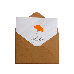 贺卡小卡片牛皮纸套装创意简约高档手写祝福空白明信片复古风文艺圣诞生日感恩高级感单页信纸信封卡片纸小众