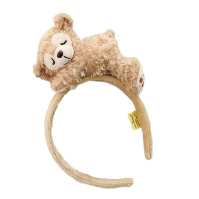 迪士尼卡通风毛绒达菲熊趴趴发饰