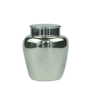 纯银时代 立枣型茶叶罐足银999纯手工便携家用存茶小银罐精致送礼