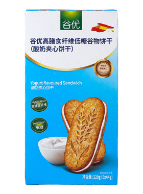 谷优低糖谷物酸奶夹心饼干