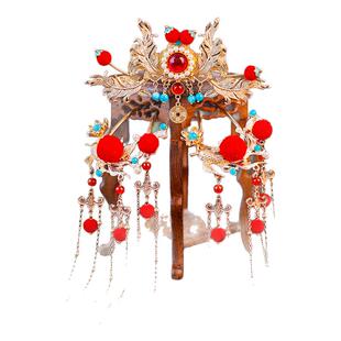 新年款国风过年发饰铜钱金元宝头饰小财神古风锦鲤喜庆发钗发冠