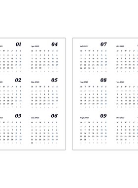 2016-2026极简A5月A4A6日历卡片