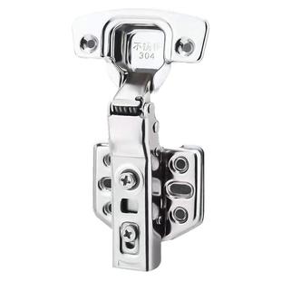 铰链304不锈钢飞机中弯合叶弹簧阻尼缓冲五金配件折叠橱柜门合页