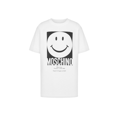 【礼物低至5折】Moschino/莫斯奇诺 25早春 女士针织 T 恤Smiley®