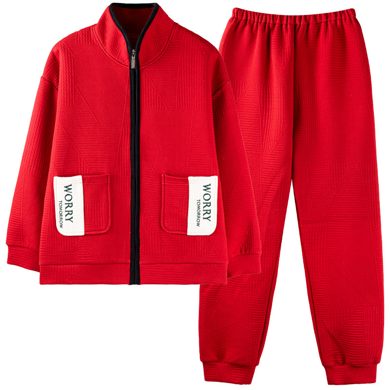 芬腾正品秋冬季女针织夹棉家居服