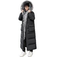 瑪特爾長款鵝絨服銀蘭狐毛領(lǐng)