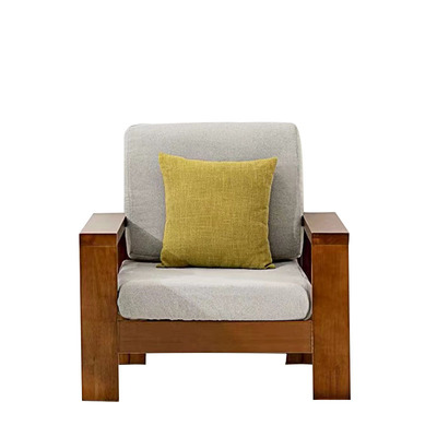 实木定做全包简约风细麻沙发套罩