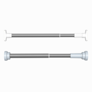 加厚不锈钢免打孔毛巾架卫生间置物架阳台可伸缩晾衣架衣柜撑杆子