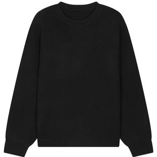 速写男装秋冬新款休闲宽松毛衫圆领套头简约保暖舒适纯色潮流上衣