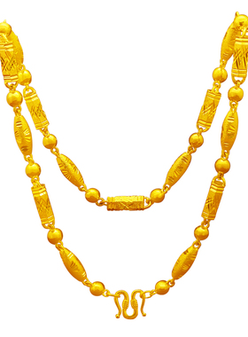 项链实心竹节仿真久不褪色假黄金