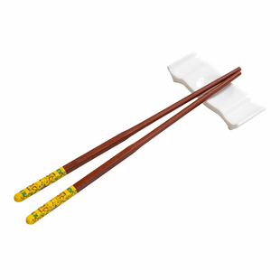 古镇陶瓷筷子家用高档长筷子耐高温红木筷子新中式家庭筷专人专用