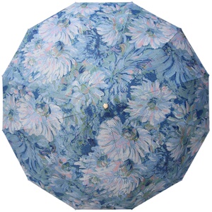 caberryne复古12骨油画风晴雨伞