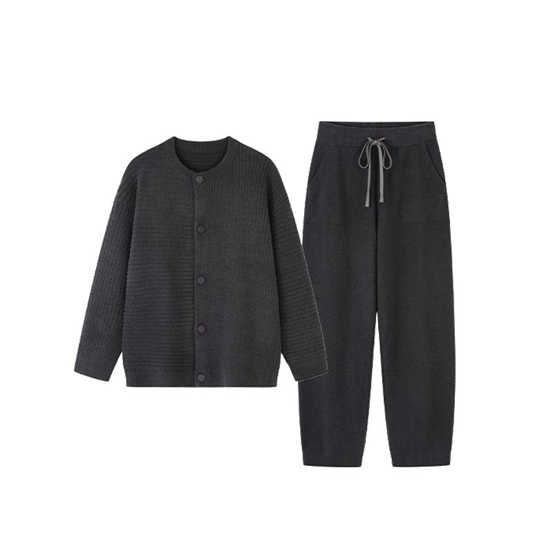 sofu软糯半边绒家居服男秋冬2026新款情侣加厚可外穿开衫睡衣套装