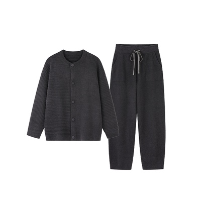 sofu软糯半边绒家居服睡衣套装女