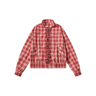 散养文化「格纹星系」红格纹夹克