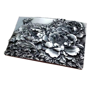 牡丹花纯银皮带扣头s999足银男银扣头 腰带扣头手工定做 个性送礼