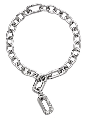 【双11】MARC JACOBS/莫杰 金属泡泡字母设计人造水晶项链