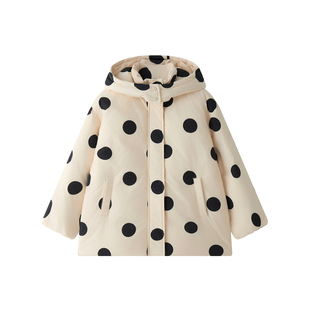 虾酱麻麻男童波点羽绒服冬季2025新款男孩90白鸭绒加厚儿童装外套