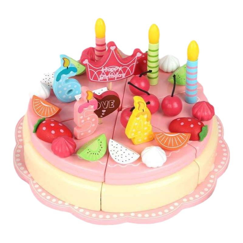 儿童生日蛋糕过家家玩具仿真套装切切乐积木女孩男孩宝宝生日礼物