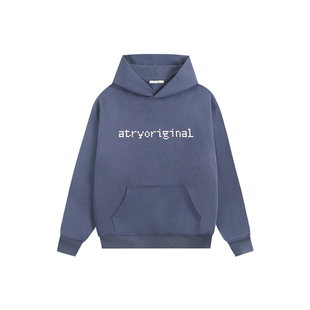 ATRY散落波点印花连帽卫衣男春季新款字母发泡工艺设计感重磅上衣