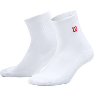 Wilson威尔胜运动袜3双毛巾底男女网球跑步健身训练吸汗透气袜子