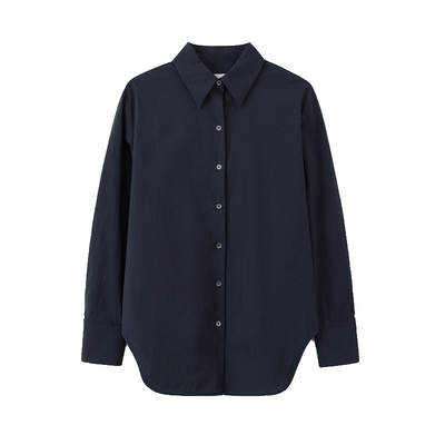 EAAH 韩国品牌 女装2026春季中性风廓形衬衫长袖宽松基础款上衣