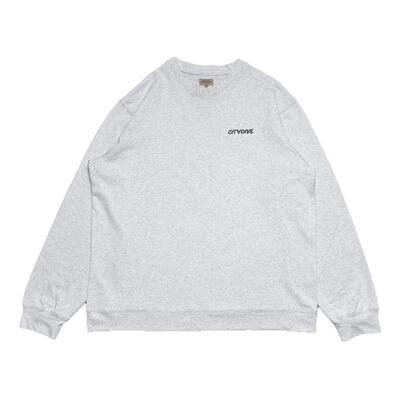 城市潜水灰色卫衣小领口纯棉