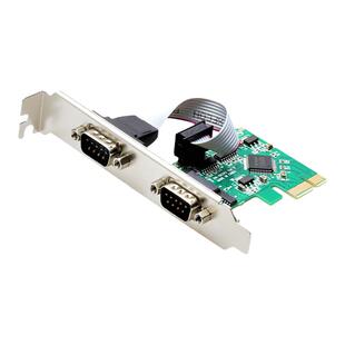 DIEWU PCI-E串口卡电脑台式机com口Pcie转RS232接口双串口扩展卡
