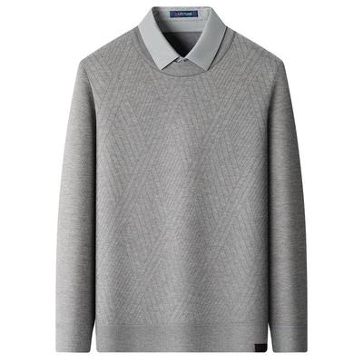 梦特娇山羊绒绵羊毛商务羊毛衫