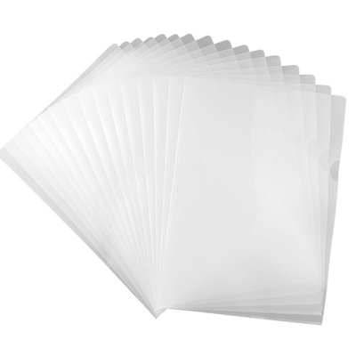 彩色a4单片夹l型透明定制印刷蓝