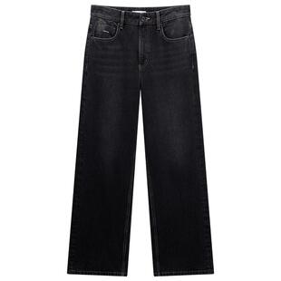 【季末折扣】OCHIRLY欧时力大直筒裤牛仔裤微阔腿保暖宽松25秋