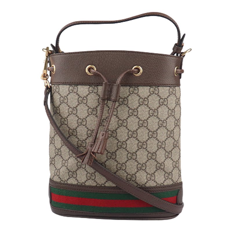 中古「9新」GUCCI古驰OPHIDIA GG水桶包GG SUPREME二手奢侈包包