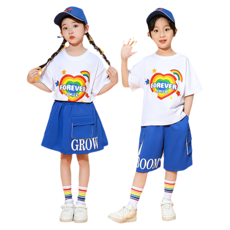 六一儿童啦啦队演出服幼儿园表演毕业班服小学生运动会开幕式服装