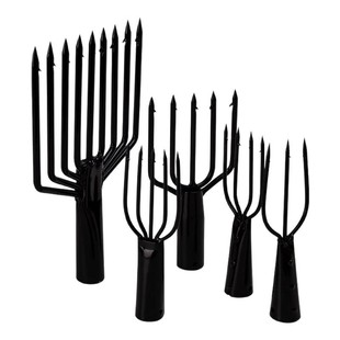 弹簧钢鱼叉头 纯手工大倒刺九齿鱼叉锰钢超硬黄鳝青蛙赶海刺鱼叉