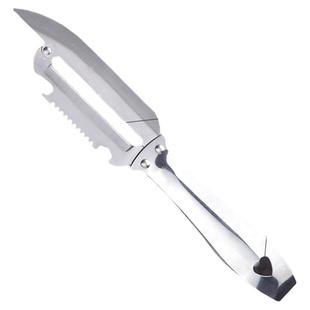 正士作不锈钢多功能家用削皮器拔毛钳启瓶器水果丝瓜刀多用途直销